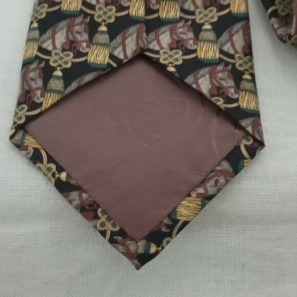 ❤️LOT 3 FENDI CHRISTIAN DIOR VALENTINO NECK TIES Horse Tassel Paisley and Dots - Picture 5 of 12